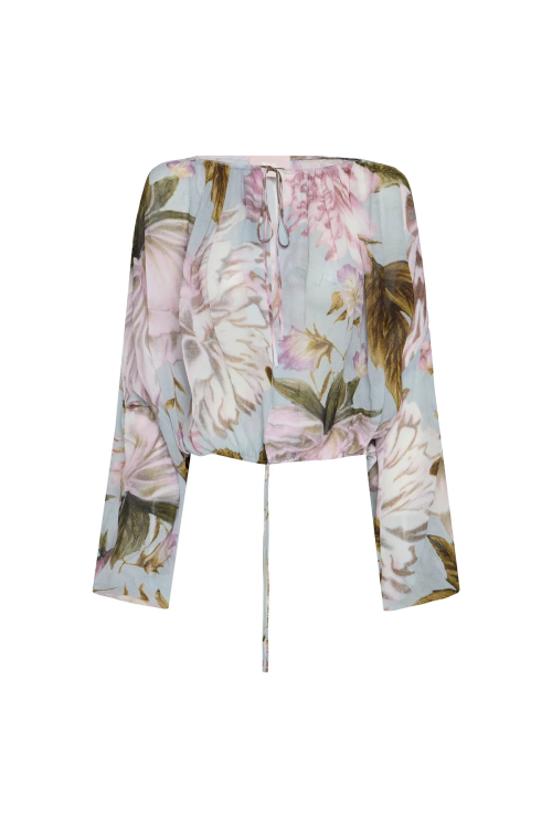 BATA AMPLA FLORAL MANGA LONGA ESTAMPA FLORAL TIG