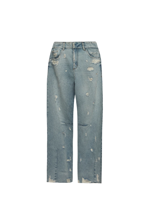 CALCA JEANS BAGGY DESTROYED AZUL TIG