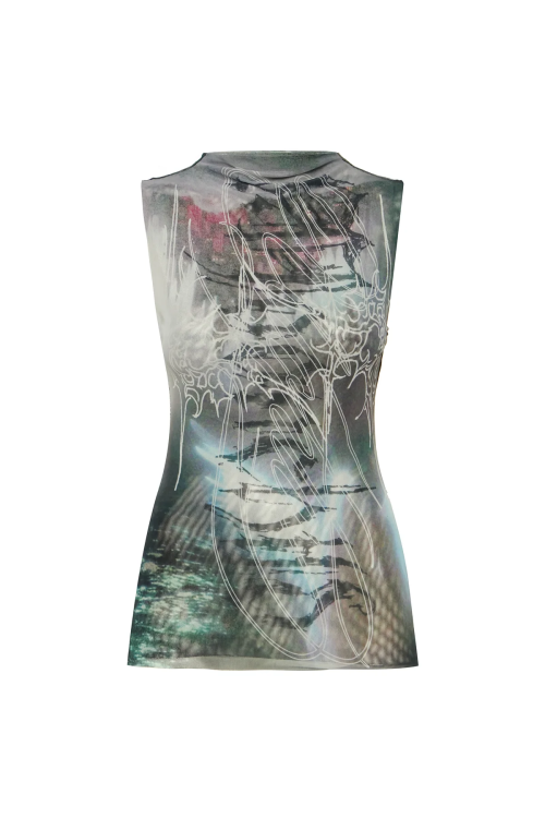 BLUSA SEM MANGA TULE FAIRYTALE TIG