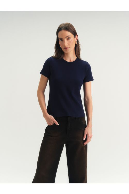 CAMISETA MANGA CURTA CANELADA DARK  BLUE CAMYS