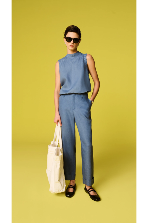 CONJUNTO CALCA + BLUSA LACO AZUL EGREY