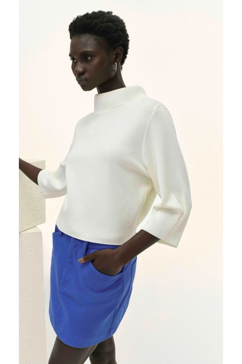 BLUSA COLMEIA TRICOT OFFWHITE EGREY