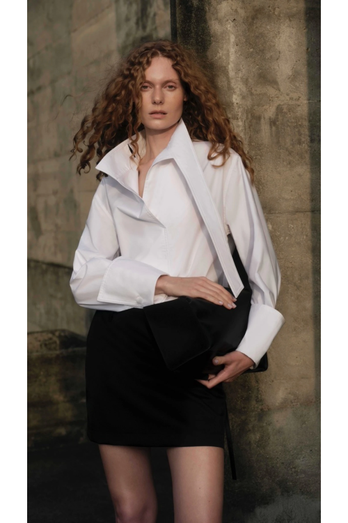 CAMISA EM TRICOLINE LOOK OFFWHITE EGREY