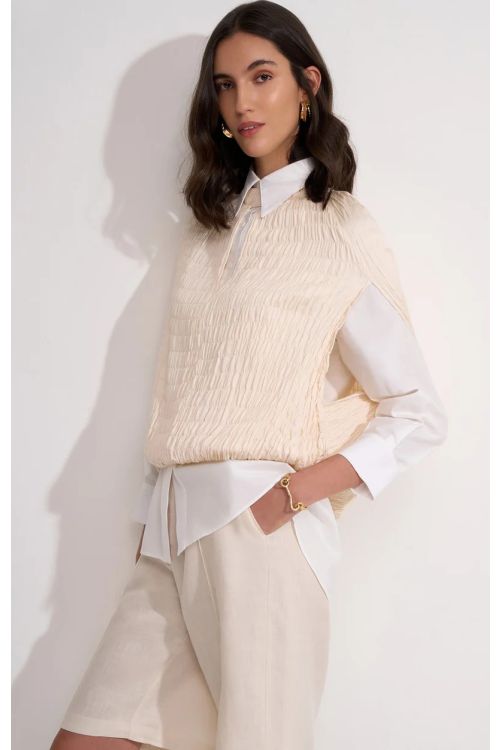 BLUSA BERTA FRANZIDO TIPO SMOCK ALEHA