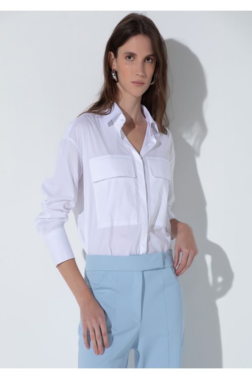 CAMISA COM BOLSOS EDITH OFFWHITE LAFORT