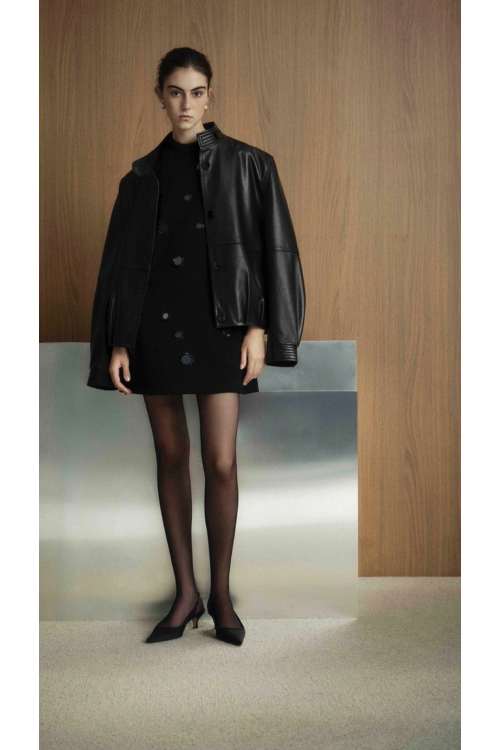 VESTIDO BORDADO TRICOT CURTO PRETO EGREY