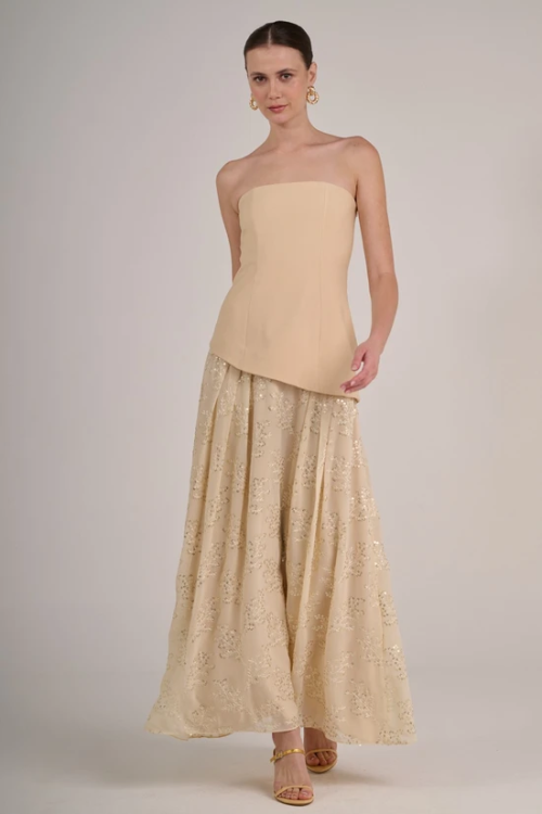 VESTIDO LONGO TOMARA QUE CAIA PALHA BIANZA
