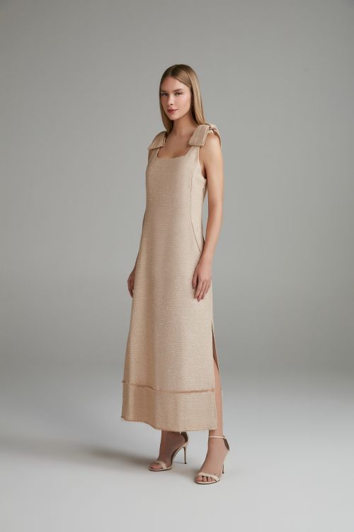 VESTIDO BRISA DETALHE EM LACO CAMELO ALEHA