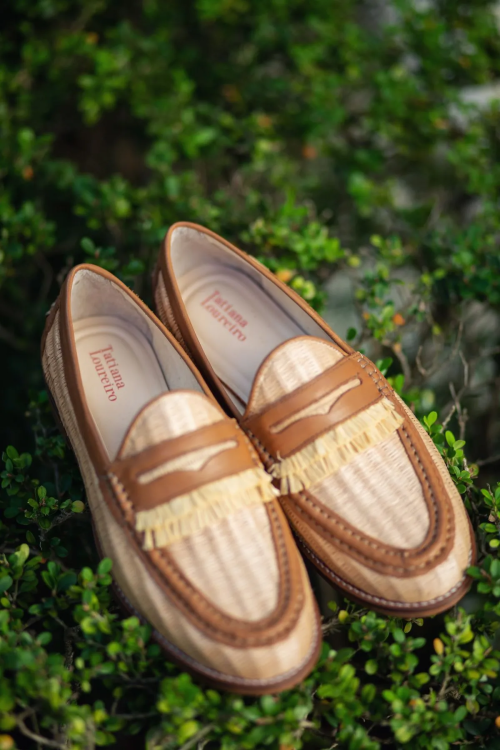 MOCASSIM FRANJA RAFIA NATURAL TATIANA LOUREIRO