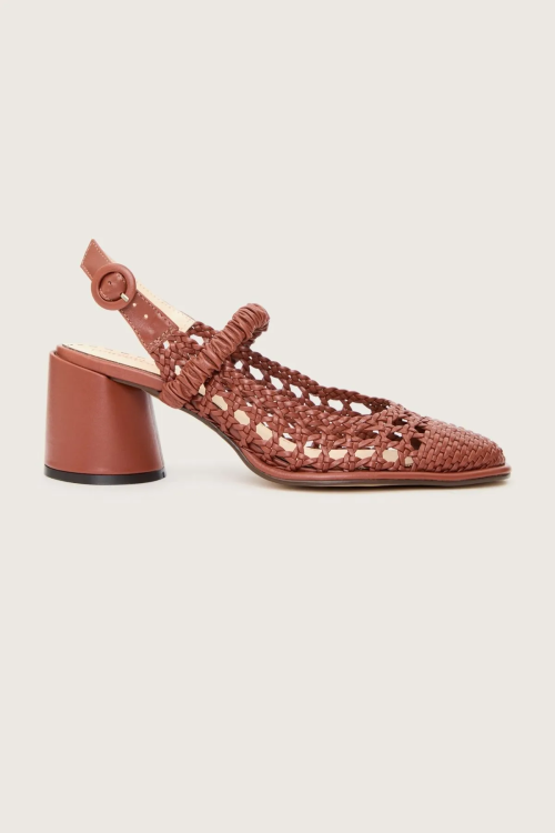 SCARPIN MARY JANE ELASTICO CONHAQUE TATIANA LOUREIRO
