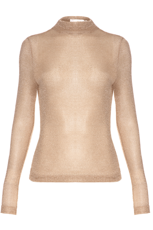 BLUSA LACUNA EM TELA BRILHO COBRE LALIBELA
