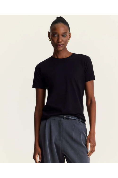 CAMISETA ALGODAO EGIPCIO GOLA REDONDA PRETO CAMYS