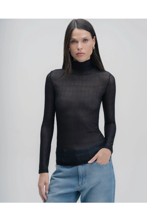 CAMISETA MANGA LONGA SECOND SKIN PRETO CAMYS