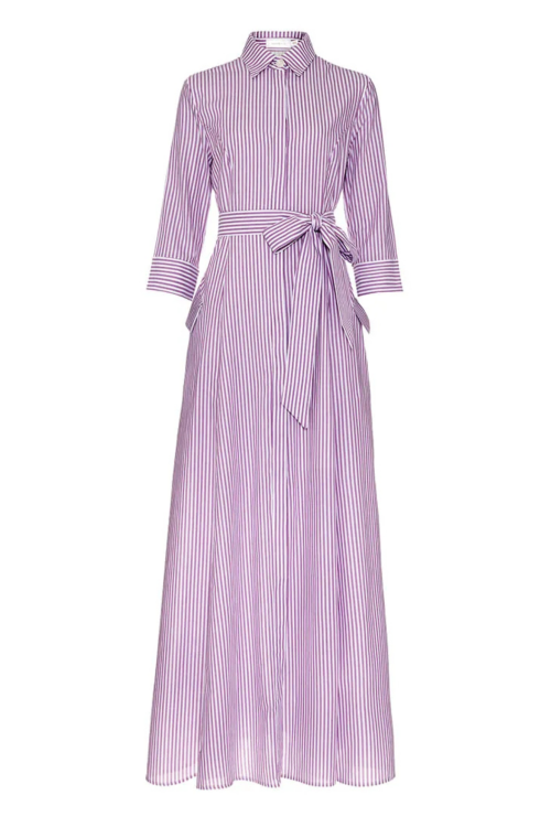 CHEMISE SOUL LONGO LISTRADO LILAS LALIBELA