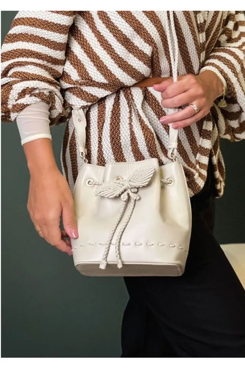 BOLSA BUCKET LACO TRESS OFFWHITE TATIANA LOUREIRO