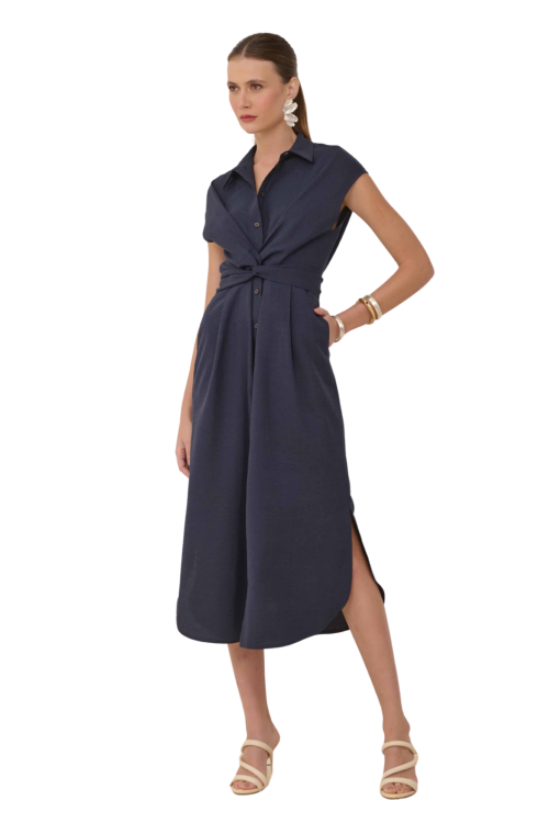 VESTIDO CHEMISE AMARR. LAYLA BIANZA