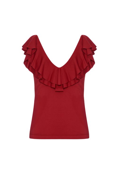 BLUSA IZA BABADOS VINHO LALIBELA