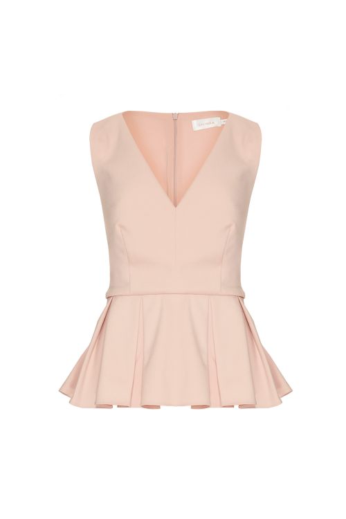 BLUSA GIA PEPLUM ROSA CLARO LALIBELA