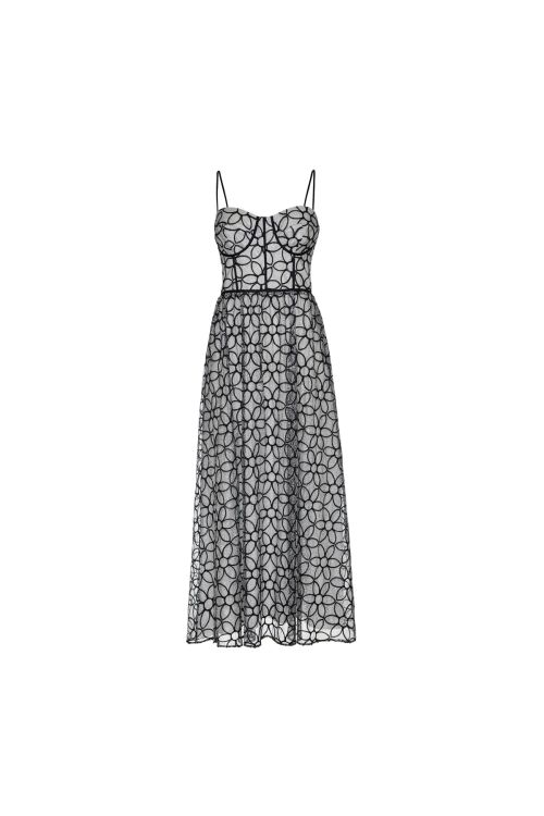 VESTIDO MAXI MIDI FRANCHESCA ALCA PRETO LALIBELA