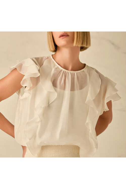 BLUSA SEM MANGA FRILL LALIBELA