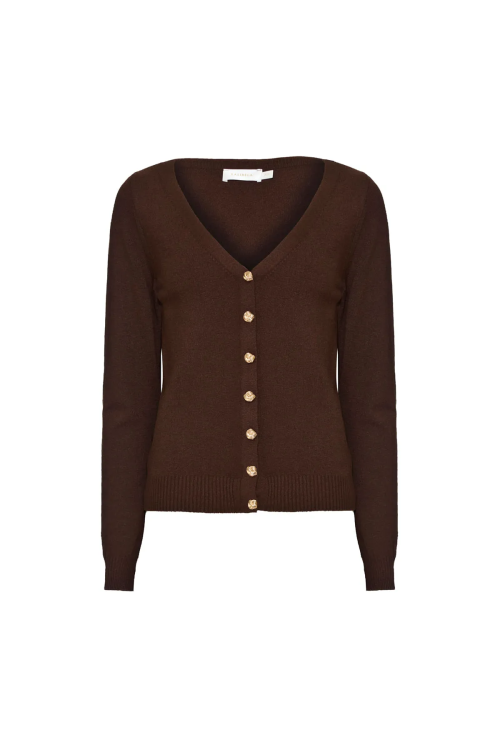CARDIGAN TRICOT ISADORA MARROM LALIBELA