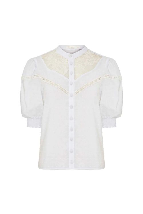 CAMISA MANGA CURTA CELINE OFFWHITE - LALIBELA