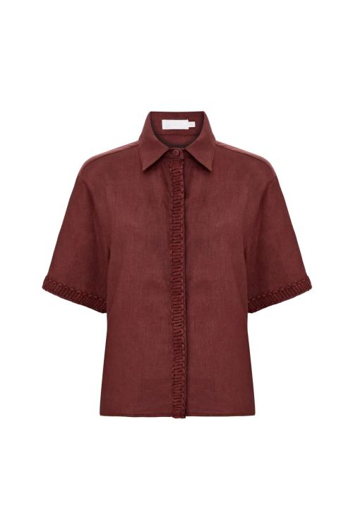 CAMISA NOISETTE MARROM - LALIBELA