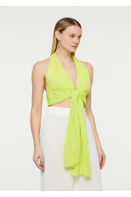 BLUSA FAIXA AMARRACAO VERDE ANIMALE