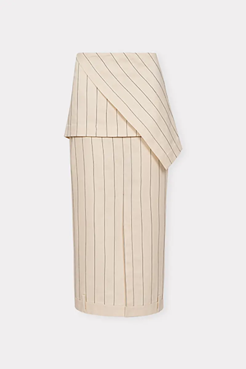 SAIA RISCA DE GIZ PESPONTADA OFFWHITE/PRETO COVEN