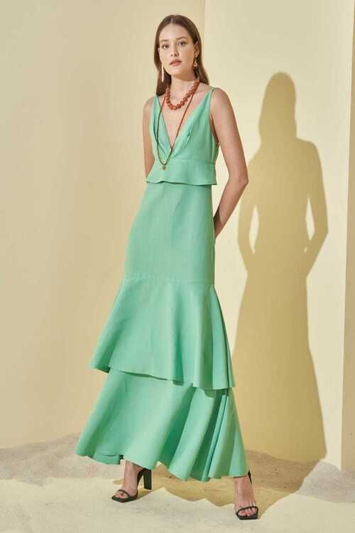 VESTIDO LINHO VERDE LUPY L'CECCI