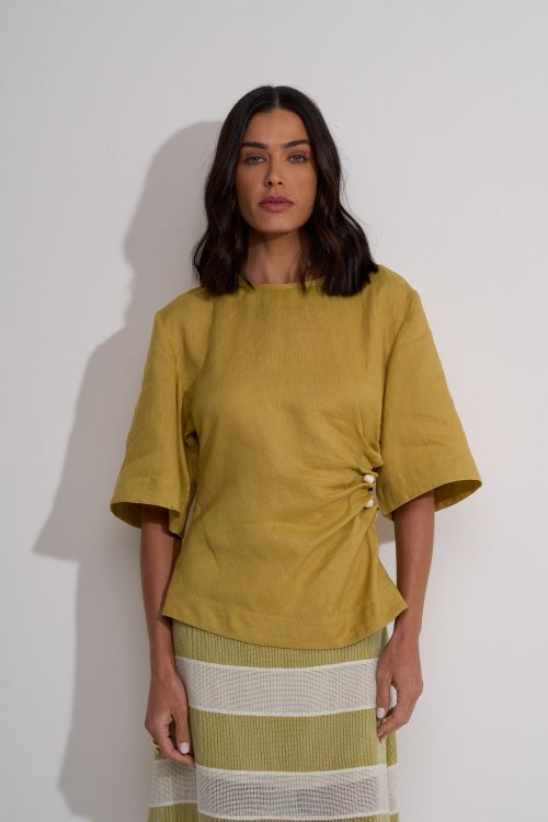 BLUSA JESSICA COM MANGAS AMPLAS VERDE ALEHA