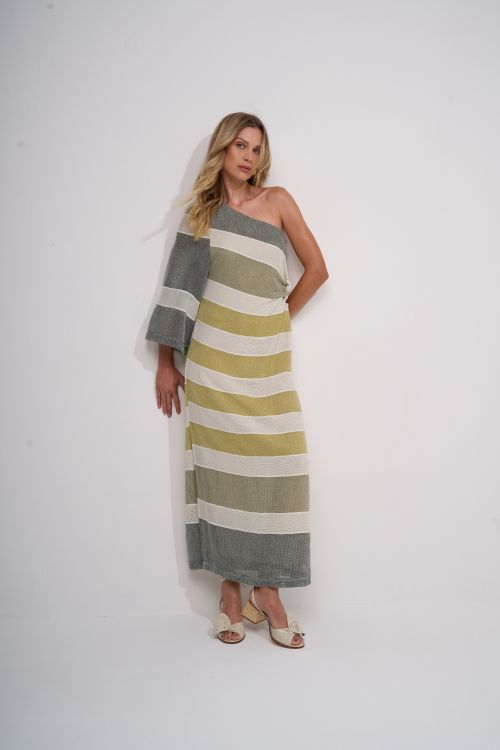 VESTIDO UM OMBRO SO ANASTASIA VERDE ALEHA
