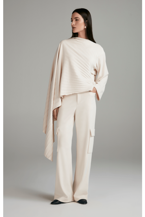 CALCA MAJU AVELUDADO OFFWHITE - 3 ALEHA