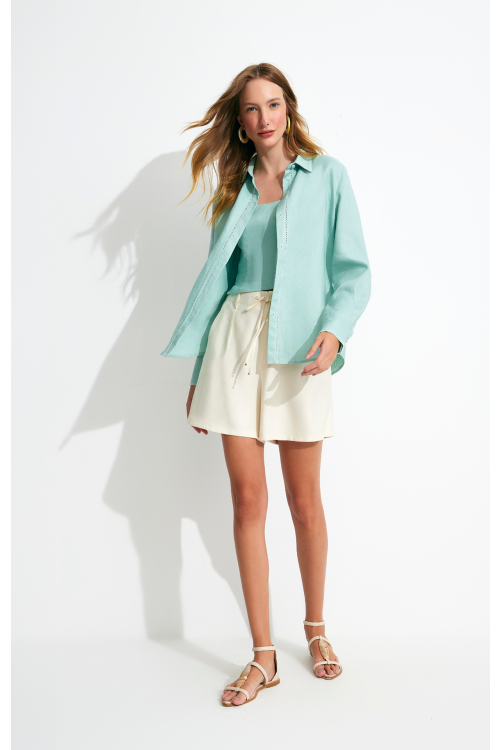 CAMISA STELLA MANGA LONGA MENTA ALEHA
