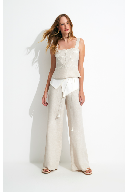 BLUSA BEATRICE BORDADOS NATURAL ALEHA
