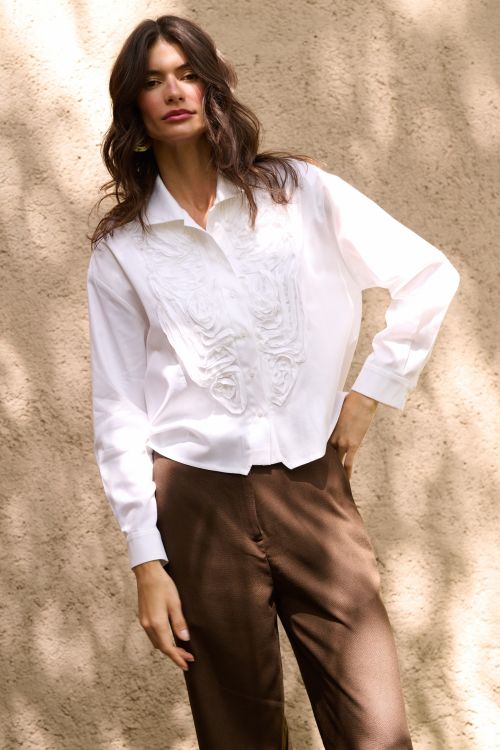 CAMISA ALEJANDRA DETALHES OFFWHITE BIANZA