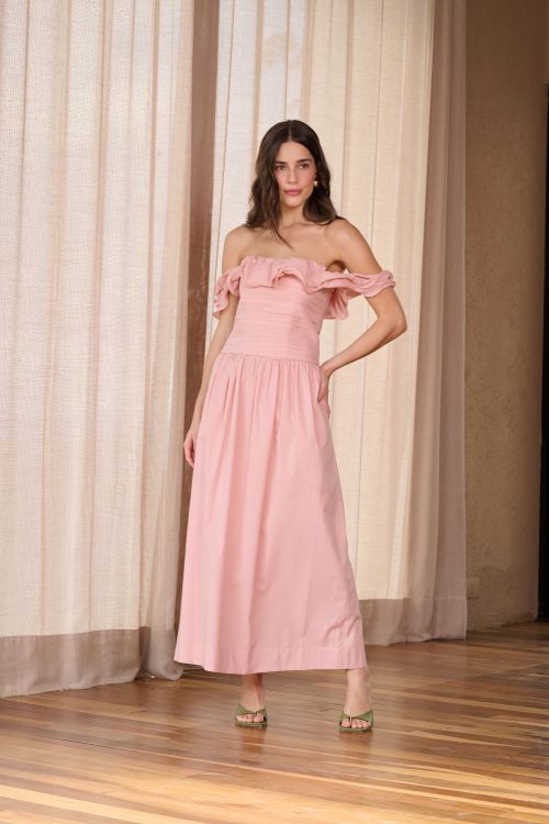 VESTIDO ANGELICA ROMANCE ROSA BIANZA