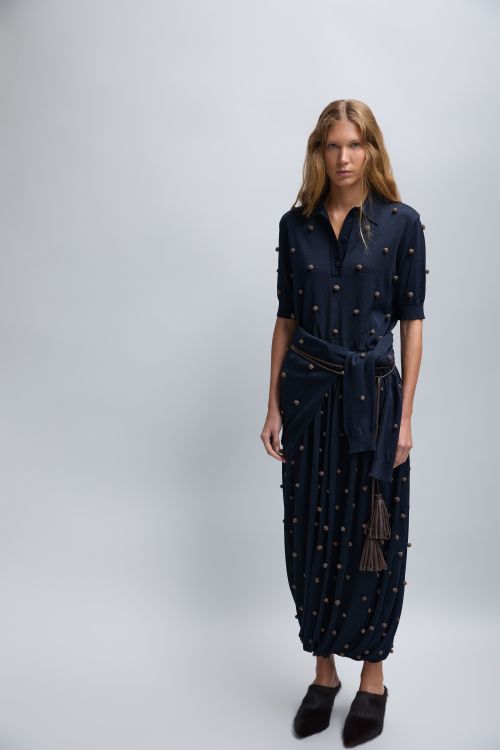 BLUSA TRICOT POAS DE LA MARINHO COVEN