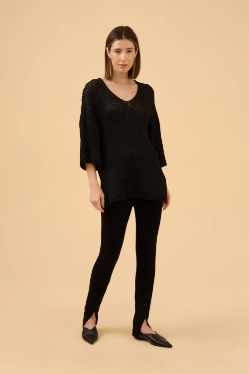 CALCA JUSTA DE FENDA EM TRICOT VIVIANE FURRIER