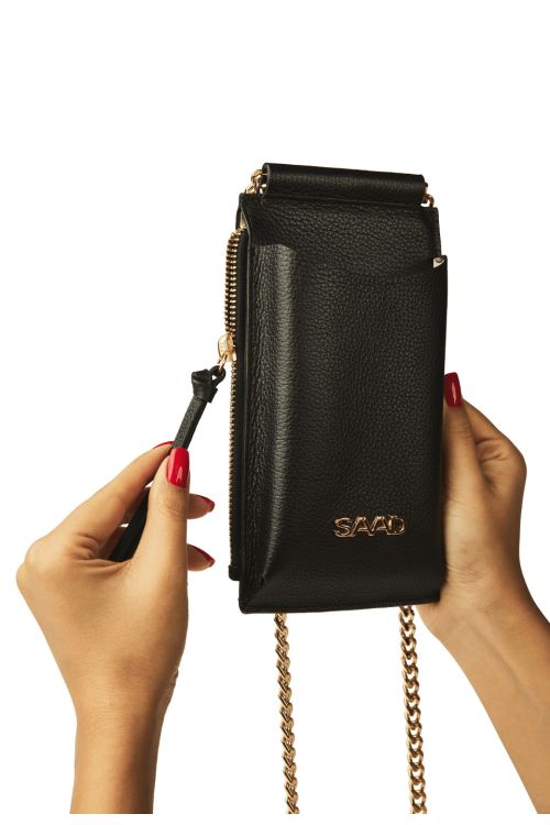 MINI BOLSA FLOATER PRETO SAAD