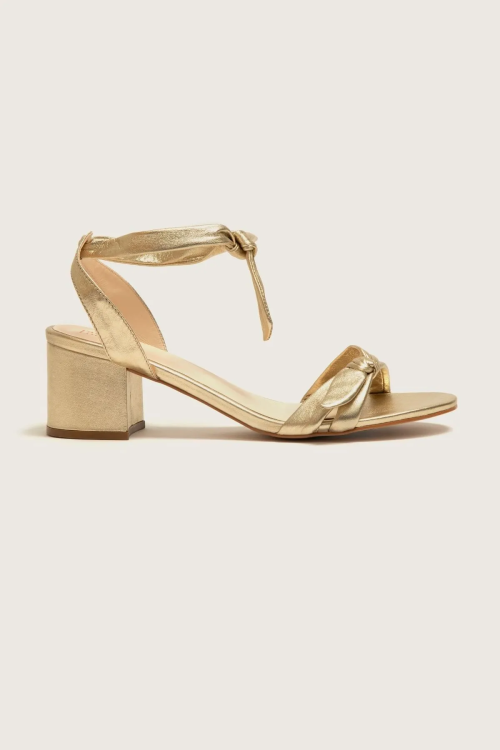SANDALIA LACE UP NO MESTICO OURO TATIANA LOUREIRO