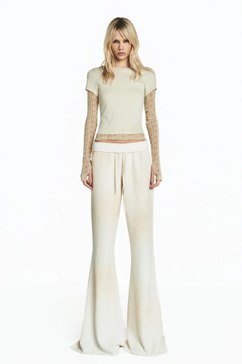 CALCA FLARE DE MOLETOM OFFWHITE TIG