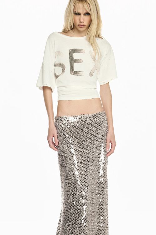 CAMISETA SEX MANGA CURTA OFFWHITE TIG
