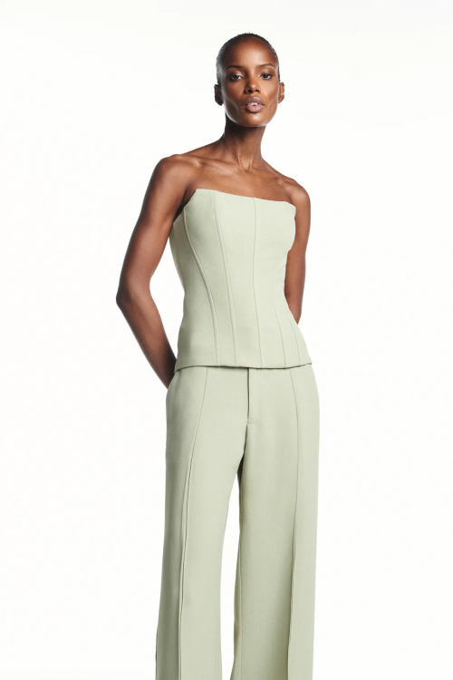 TOP CORSET TOMARA QUE CAIA PATOU HEAVY VERDE MENTA TIG