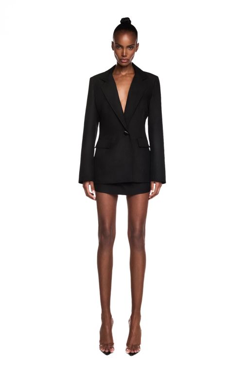 BLAZER ALFAIATARIA ACINTURADO CREPE HEAVY PATOU PRETO - TIG