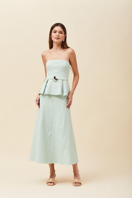 VESTIDO MALHA KING TOMARA QUE CAIA VERDE MENTA VOAR