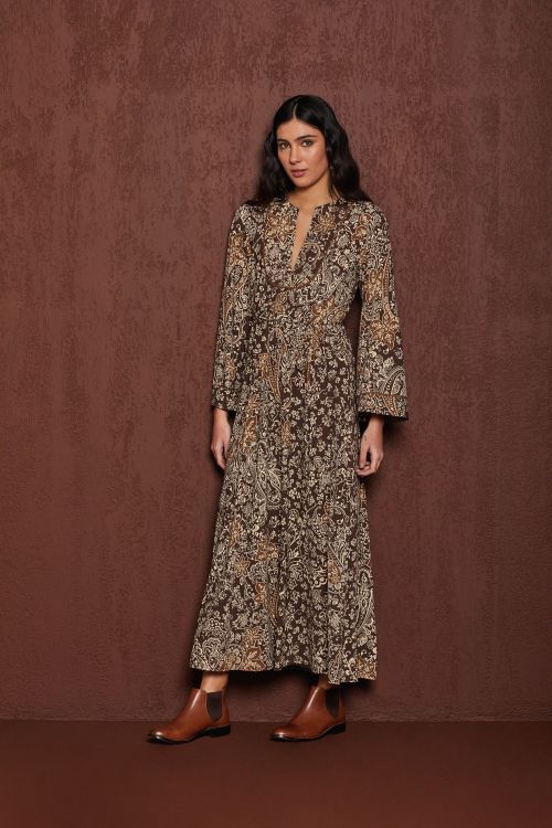 VESTIDO FLUITY PASLEY ESTAMPA VOAR