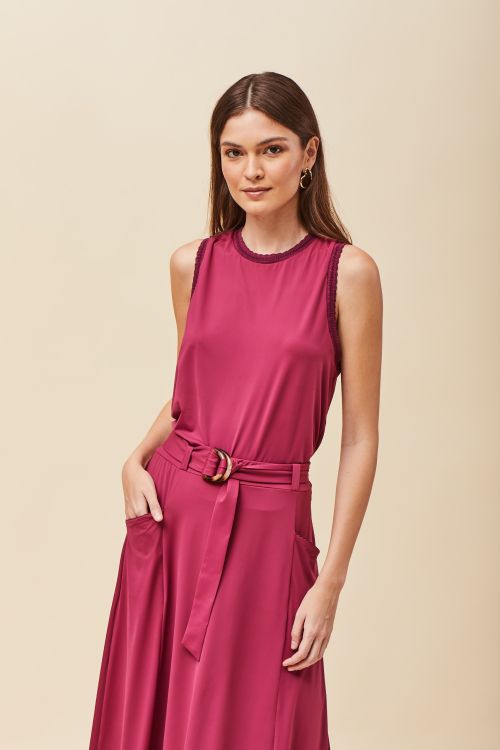 BLUSA FLUITY LISO AMORA - VOAR