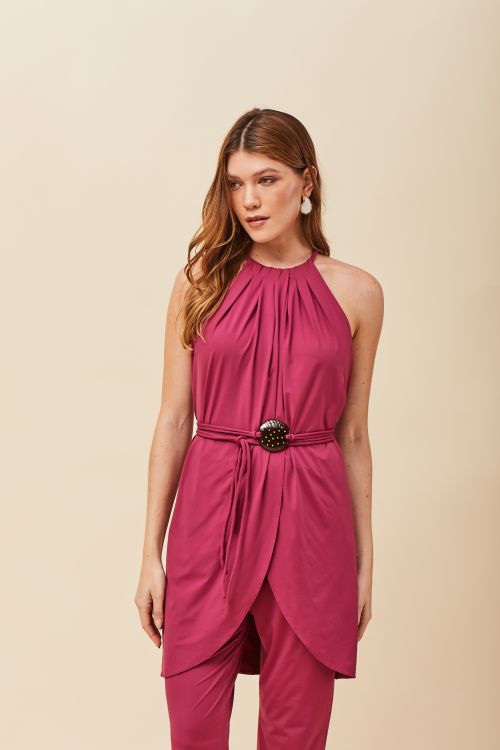 BLUSA FLUTY LISO AMORA - VOAR
