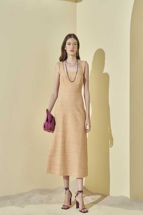 VESTIDO AMARELO BISCUTI L'CECCI